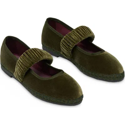 Flabelus Mafalda Mary Jane Flat In Green