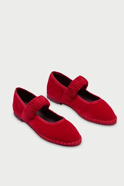 Flabelus Mafalda Mary Jane Flat In Red, Women's At Urban Outfitters