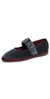 Flabelus Mafalda Mary Jane Flats Gray In Gray