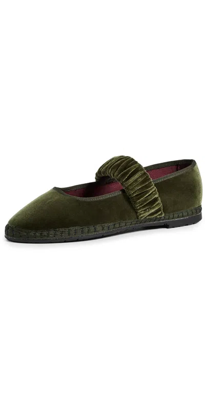 Flabelus Mafalda Mary Jane Flats Green