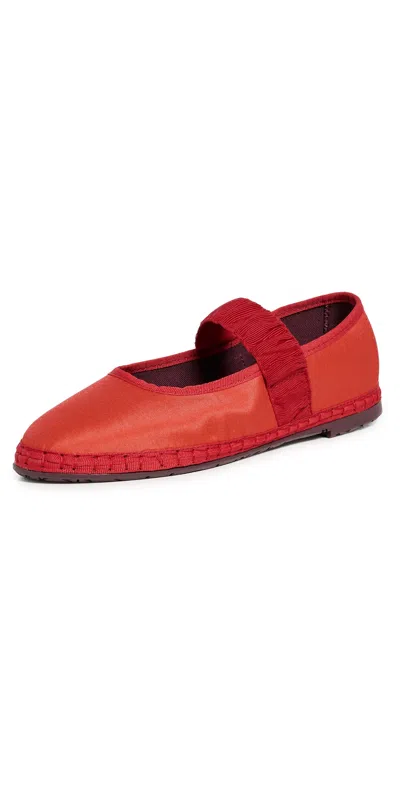 Flabelus Mafalda Ruffle Flats Red