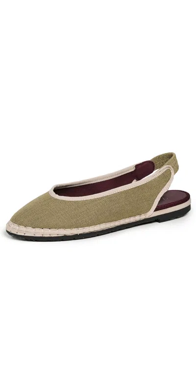 Flabelus Narnia Slingback Flats Green