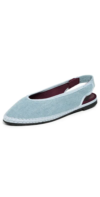 Flabelus Narnia Slingback Flats Light Denim Blue