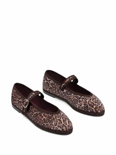 Flabelus Pierre Leopard-print Velvet Ballet Flats In Multi