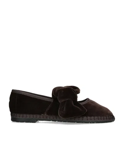 Flabelus Velvet Lyra Espadrilles In Brown