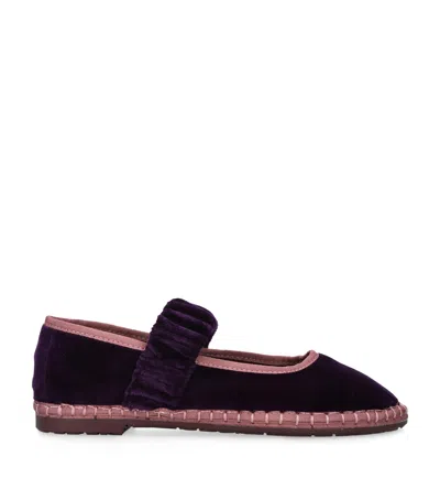 Flabelus Velvet Mafalda Espadrilles In Purple
