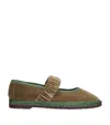 Flabelus Velvet Mafalda Espadrilles In Green