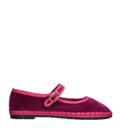 FLABELUS VELVET NOMI MARY JANE FLATS