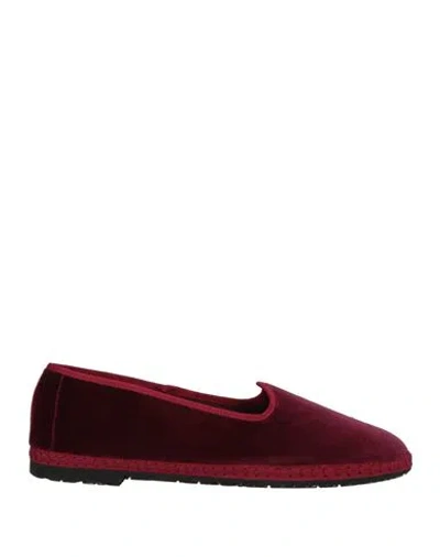 Flabelus Woman Ballet Flats Garnet Size 6 Textile Fibers In Burgundy