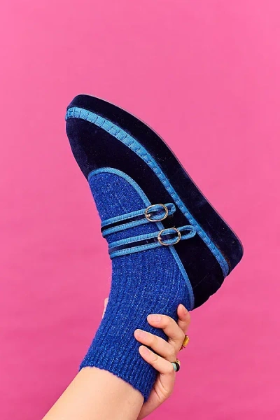 Flabelus Women's Claire Double Mary Janes Shoe In Blue, Women's At Urban Outfitters In Black