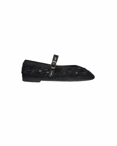 Flabelus Women's Pierre Lace Mary Jane Shoes In Black