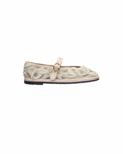 Flabelus Women's Pierre Lace Mary Jane Shoes In Green In Multi