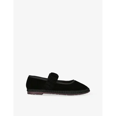 Flabelus Mafalda Antonia Mary Jane Flat In Black