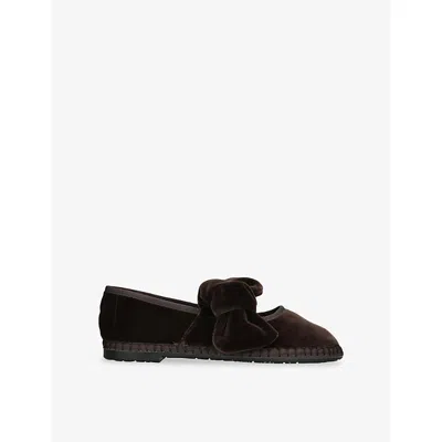 Flabelus Womens Brown Lyra Truffle Velvet Slippers Eur 35 / 2 Uk