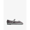Flabelus Velvet Sampson Mary Janes In Green