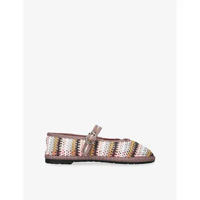 Flabelus Womens Pierre Straw Ballet Flats Mult/other Eur 37 / 4 Uk