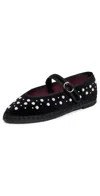 Flabelus X Sea Nyc Pearl Mary Jane Flats Pearl In Animal Print