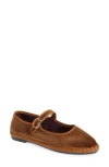 Flabelus Yoki Mary Jane Flat In Brown