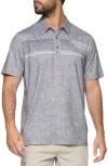 Flag And Anthem Gatesville Chest Stripe Performance Polo In Charcoal Combo