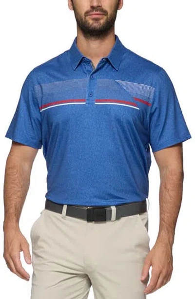 Flag And Anthem Gatesville Chest Stripe Performance Polo In Navy Combo