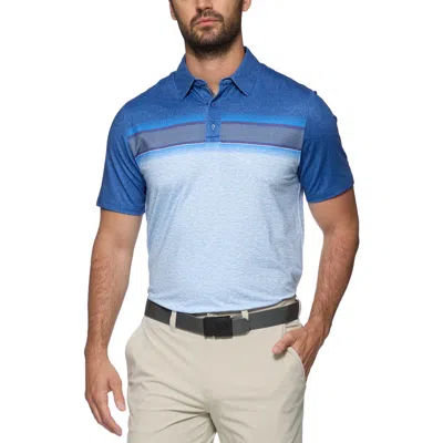 Flag And Anthem Lindale Chest Stripe Performance Polo In Navy/blue
