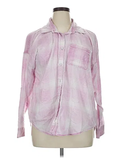 Pre-owned Flag & Anthem Long Sleeve Blouse In Pink