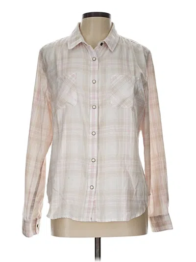 Pre-owned Flag & Anthem Long Sleeve Blouse In White