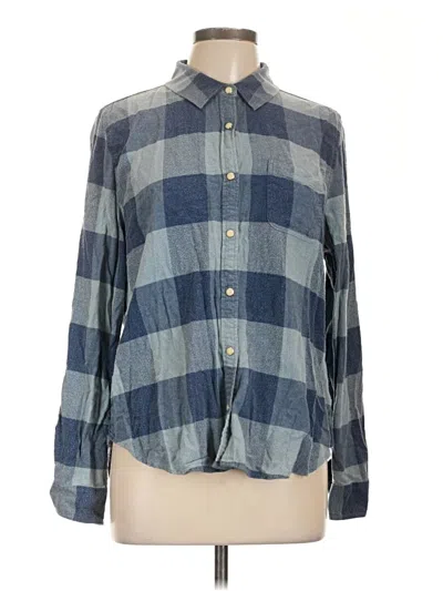 Pre-owned Flag & Anthem Long Sleeve Button Down Shirt In Blue