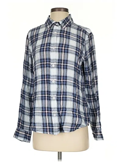 Pre-owned Flag & Anthem Long Sleeve Button Down Shirt In Blue