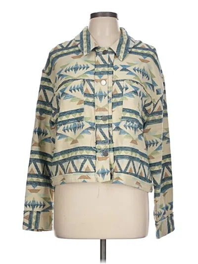 Pre-owned Flag & Anthem Long Sleeve Button Down Shirt In Green