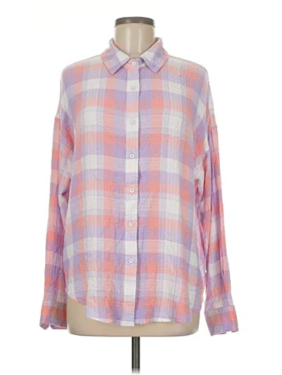 Pre-owned Flag & Anthem Long Sleeve Button Down Shirt In Pink