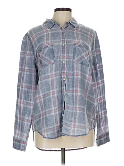 Pre-owned Flag & Anthem Long Sleeve Button Down Shirt In Purple