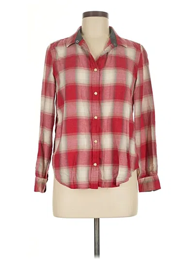 Pre-owned Flag & Anthem Long Sleeve Button Down Shirt In Red