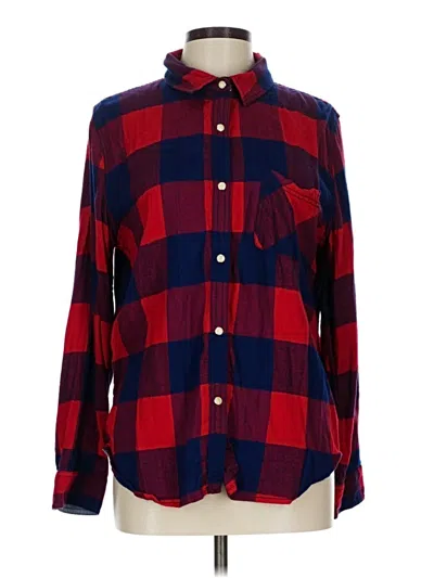 Pre-owned Flag & Anthem Long Sleeve Button Down Shirt In Red