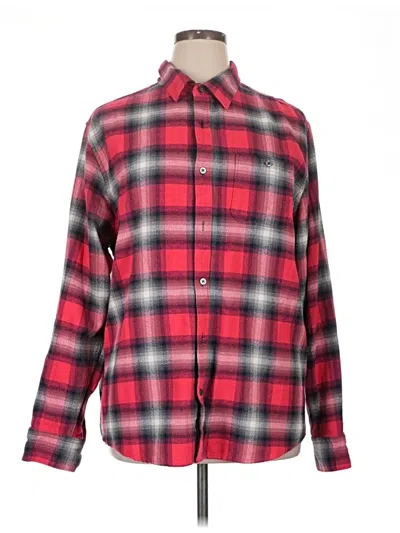 Pre-owned Flag & Anthem Long Sleeve Button Down Shirt In Red