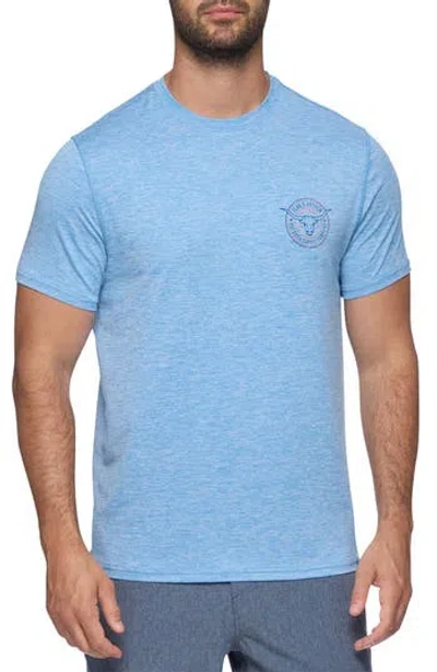Flag And Anthem Longhorn Performance Graphic T-shirt In Bright Blue