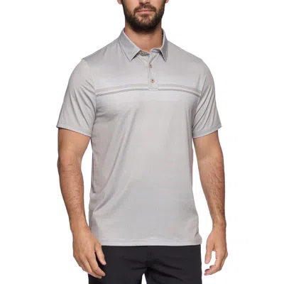 Flag And Anthem Peoria Ombré Stripe Performance Polo In Oatmeal Combo
