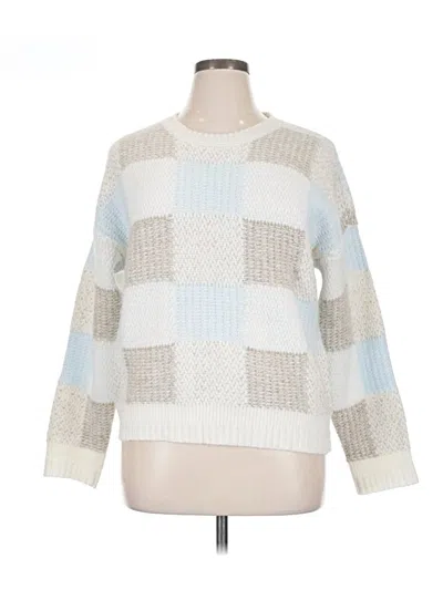 Pre-owned Flag & Anthem Pullover Sweater In White