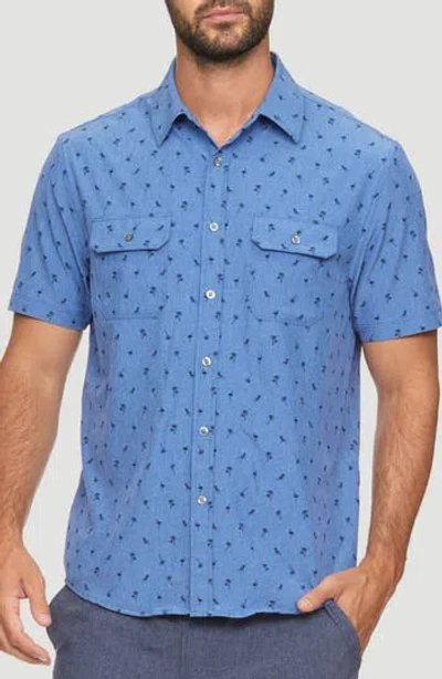 Flag And Anthem Tuscaloosa Performance Short Sleeve Shirt In Medium Blue