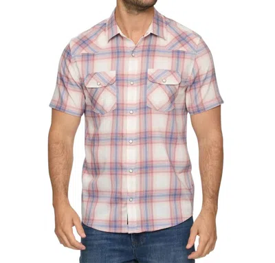 Flags & Anthem Austin Upf Performance Western Shirt In Red Plaid In Multi