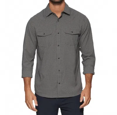 Flags & Anthem Brockton Long Sleeve Performance Button Down Shirt In Charcoal In Gray