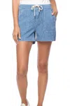 Flags & Anthem Buffy Striped Drawstring Short In Blue In Blue