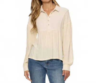 Flags & Anthem Byram Long Sleeve Blouse In Cream In Neutral