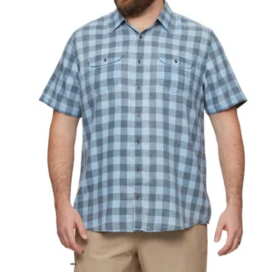 Flags & Anthem Cabot Short Sleeve Vintage Wash Shirt In Blue/black