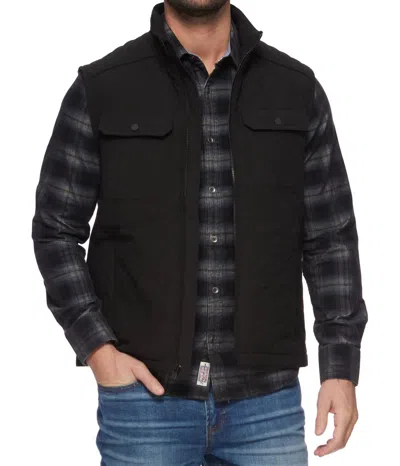 Flags & Anthem Chapin Quilted Vest In Black