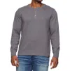 Flags & Anthem Chatsworth Waffle Henley Tee In Charcoal In Pink