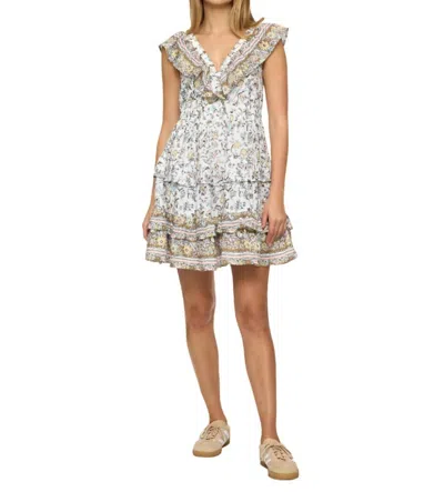 Flags & Anthem Clio Flutter Sleeve Mini Dress In Multi Floral Print