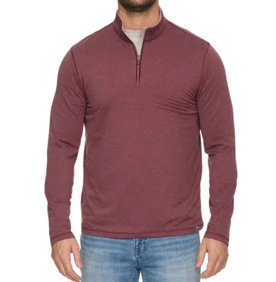 Flags & Anthem Clutch Comfort 1/4 Zip Pullover Shirt In Maroon In Brown