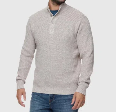 Flags & Anthem Denver Cooling Button Mock Neck Sweater In Oatmeal Heather In Gray