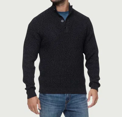 Flags & Anthem Denver Mock Neck Sweater In Charcoal In Black
